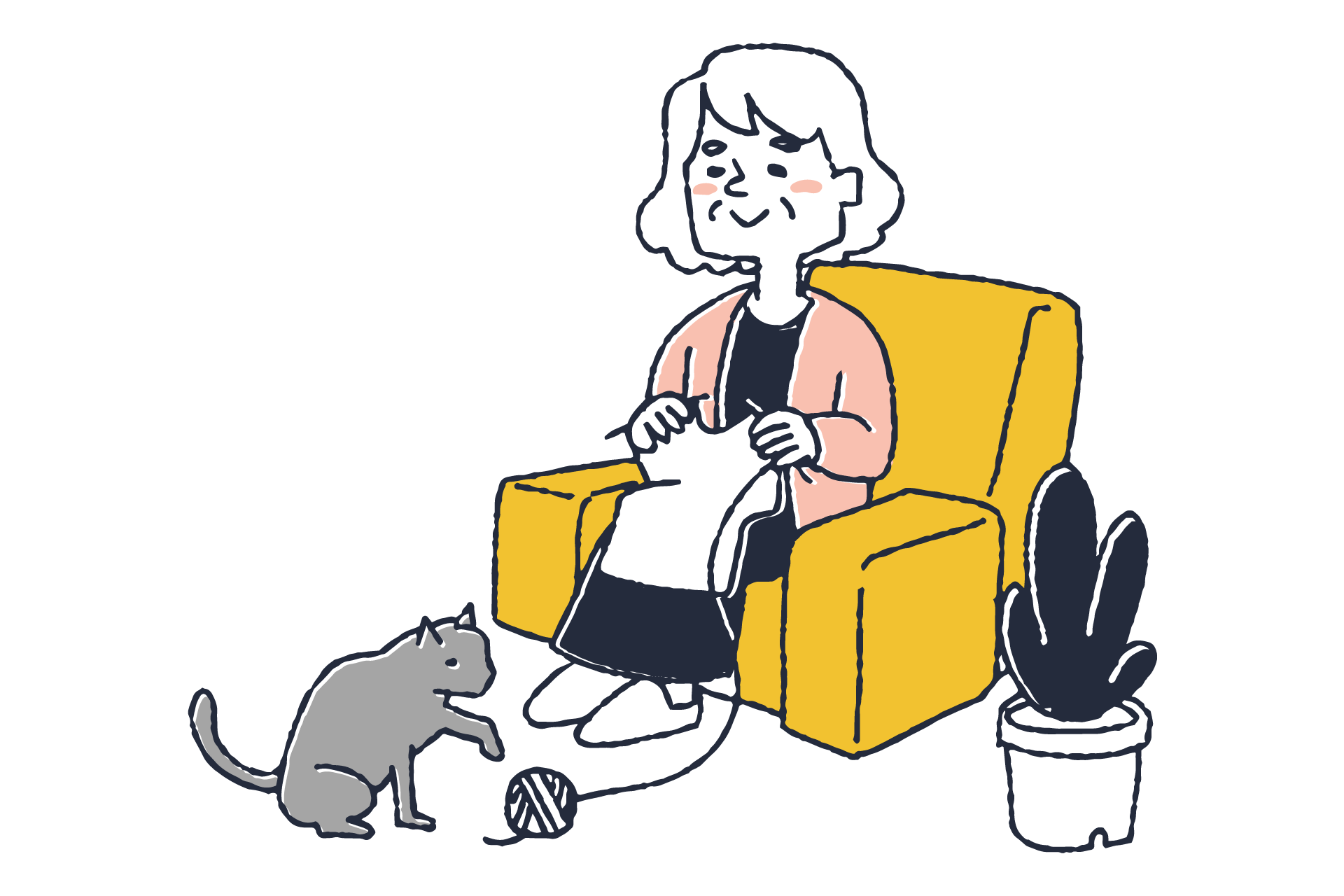 高齢者・障がい者向け賃貸住宅のイメージイラスト